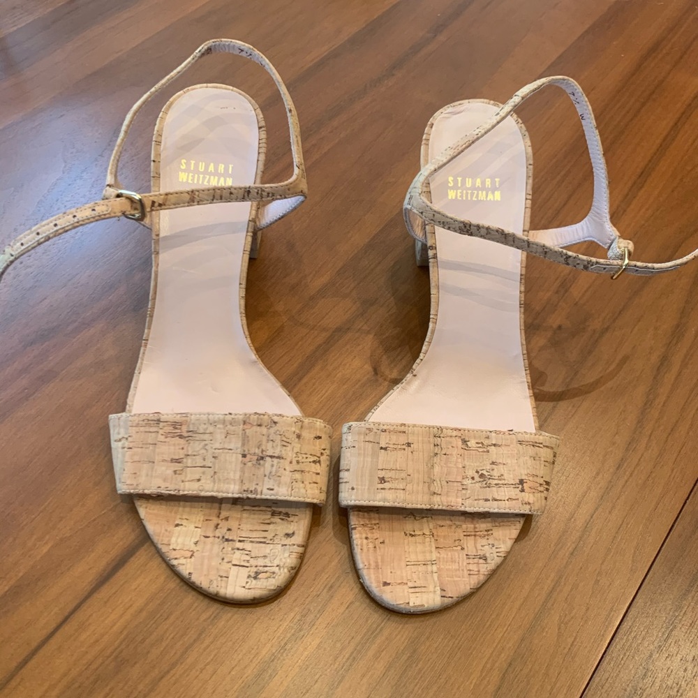 Stuart Weitzman Cork Heels Sandals